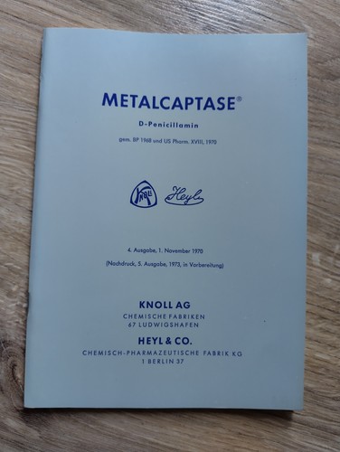 Metalcaptase penicillamin - metalcaptase, d-penicillamin