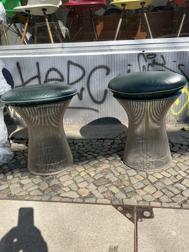 Leder stool von - 4x, (hocker)